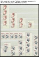 LOTS **, 1986-92, Postfrische Partie Persönlichkeiten In Paaren, Streifen, Oberrand- Und Randstücken, Mit Vielen Platten - Usati