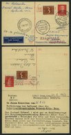 ERST-UND ERÖFFNUNGSFLÜGE 2452 BRIEF, 5.10.53, Brüssel-Bonn, 2 Verschiedene Niederländische Belege, Pracht - Storia Postale