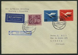 DEUTSCHE LUFTHANSA 44 BRIEF, 2.10.1955, Hamburg-Lissabon, Prachtbrief - Storia Postale