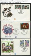 FRANZÖSISCHE-POST Brief,o , 1975-79, Europa, Komplett Auf FDC`s, Meist 2x, Dazu Einige Einzelmarken, Pracht, Mi. 60.- - Unused Stamps