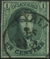 BELGIEN 6II O, 1858, 1 C. Grün, Pracht, Mi. 140.- - Belgique