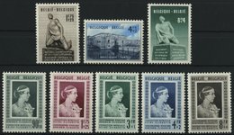 BELGIEN 906-08,909-13 *, 1951, Denkmal Zu Ehren Politischer Gefangener Und Königin Elisabeth Fonds, Falzreste, 2 Prachts - Bélgica