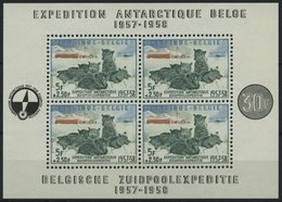 BELGIEN Bl. 25 **, 1957, Block Südpolexpedition, Pracht, Mi. 150.- - Bélgica