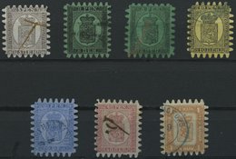 FINNLAND 5-10 O, 1866, 5 P. - 1 M., 7 Werte, Etwas Unterschiedlich, Besichtigen! - Sonstige & Ohne Zuordnung