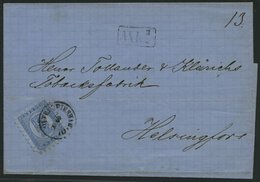 FINNLAND 8Cx BRIEF, 1870, 20 P. Blau Mit K1 FRERIKSHAMN Auf Brief Nach Helsingfors, 2 Zungen Ergänzt Sonst Prachtbrief - Other & Unclassified