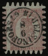 FINNLAND 9Cx O, 1866, 40 P. Rosakarmin, K1 HELSINGFORS, Alle Zungen, Pracht - Altri & Non Classificati