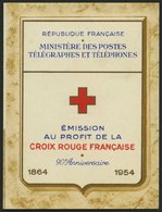 FRANKREICH 1052/3 MH **, 1954, Markenheftchen Rotes Kreuz, Pracht, Mi. 140.- - Sonstige & Ohne Zuordnung