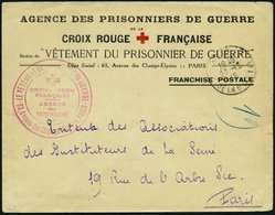 FRANKREICH FELDPOST 1915, Orts-Vordruckbrief Der Französischen Rotkreuzgesellschaft Mit Portofreiheitsvernerk Und Rotem  - Guerra De 1914-18