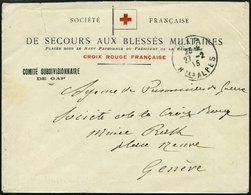 FRANKREICH FELDPOST 1915, Brief Von Crois Rouge Française, Von Der Argentur Blessés, An Das Internationale Rote Kreuz In - WW I