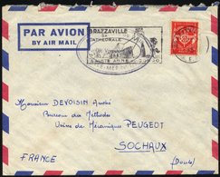 MILITÄRPOSTMARKEN M 12b BRIEF, 1955, Militärmarke In Zinnober Mit K1 BRAZZAVILLE/A.E.F. (=französische Armee-Expedition) - Altri & Non Classificati