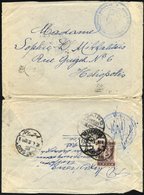 GRIECHENLAND 200 BRIEF, 1922, 50 L. Graulia Auf Feldpostbrief über Das Feldpostamt 932, Mit Blauem K3 Militär-Dienststem - Sonstige & Ohne Zuordnung