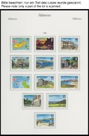 GUERNSEY-ALDERNEY **,o , 1983-85, Komplett Postfrisch Und Gestempelt Auf KA-BE Falzlosseiten, Prachterhaltung, Mi. 130.- - Guernesey