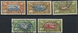 ISLAND 142-46 O, 1930, Flugpostmarken Allthing, Prachtsatz, Mi. 300.- - Altri & Non Classificati