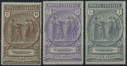 ITALIEN 182-85 *, 1923, Fürsorgekasse Der Nationalmiliz, Falzrest, 50 C. Leichte Bugspur Sonst Prachtsatz - Italien