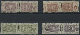 PAKETMARKEN Pa 16-19 *, 1921/22, Wappen Und Wertziffer, Falzrest, Prachtsatz - Pacchi Postali