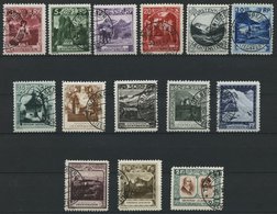 LIECHTENSTEIN 94-107 O, 1930, Landschaften Und Fürstenpaar, Prachtsatz, Fotoattest Reinhardt, Mi. 850.- - Otros & Sin Clasificación