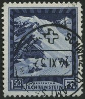 LIECHTENSTEIN 106B O, 1930, 1.50 Fr. Pfälzerhütte, Gezähnt L 111/2, Pracht, Mi. 80.- - Otros & Sin Clasificación