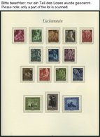 SAMMLUNGEN, LOTS **, Postfrische Sammlung Liechtenstein Von 1946-88 Mit Mittleren Ausgaben Im Borek Falzlosalbum, Ab 196 - Lotes/Colecciones