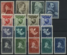 NIEDERLANDE * , 1935-37, Mi.Nr. 282-85, 287-90, 297-300, 308-12, Falzrest, 4 Prachtsätze - Holanda