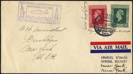 NIEDERLANDE 21.5.1946, Erstflug Der KLM AMSTERDAM-NEW YORK, Feinst, Müller 325 - Niederlande