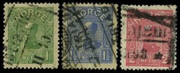 NORWEGEN 67-69 O, 1907, König Haakon VII, Satz Feinst, Mi. 220.- - Sonstige & Ohne Zuordnung