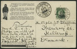 NORWEGEN 55 BRIEF, 1924, Fram - Karte , Von POLHAVET Nach Hellerup In Dänemark, Pracht - Sonstige & Ohne Zuordnung