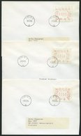 NORWEGEN A 2.2d S6 BRIEF, Automatenmarken: 1986, 250, 350 Und 400 Ø Rotlila, Breite Ziffern, Je Auf FDC, Pracht, Mi. 54. - Autres & Non Classés