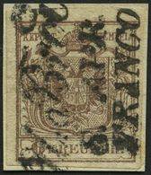 ÖSTERREICH 4X BrfStk, 1850, 6 Kr. Braun, Type Ib, Auf Knappem Briefstück, L1 U.BROD Und L2 FRANCO, Pracht, Gepr. Grobe - Oblitérés