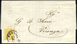 LOMBARDEI UND VENETIEN 6II BRIEF, 1863, 2 So. Gelb, Type II, Mit K1 VENEZIA Auf Ortsbrief, Feinst (kleine Stockpunkte) - Lombardy-Venetia