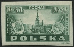 POLEN 403U **, 1945, 1 Zl. Postbeamtenkongress, Ungezähnt, Pracht, Mi. 100.- - Sonstige & Ohne Zuordnung