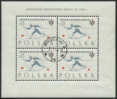 POLEN 1294-96CKB O, 1962, Nordische Skiweltmeisterschaften Im Kleinbogensatz, Pracht, Mi. 350.- - Altri & Non Classificati
