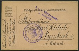 POLEN 1917, Feldpostkarte Aus Wierzbnik Russ. Polen Mit Violettem Zensur-Stempel K.u.K. MILITÄRZENSUR IN WIERZBNIK Und V - Autres & Non Classés