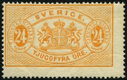 DIENSTMARKEN D 8Aa *, 1874, 24 Ö. Orange, Gezähnt 14, Falzreste, Leicht Dezentriert, Pracht, Mi. 900.- - Dienstmarken