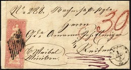 SCHWEIZ BUNDESPOST 15IIAym Paar BRIEF, 1855, 15 Rp. Rosa, Berner Druck I, (Zst. 24Ba), Im Senkrechten Paar (voll-breitra - 1843-1852 Timbres Cantonaux Et  Fédéraux