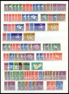 LOTS *,**,o , 1956-83, Kleine Dublettenpartie Ämter, Mit OMU/WHO, UPU, UIT/ITU Und OMPI/WIPO, Prachterhaltung, Mi. 160.- - Sammlungen