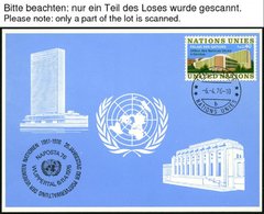 UNO - GENF-BLAUE KARTEN 1976-88, Ca. 96 Verschiedene Blaue Karten, Dabei 1979-85 Komplett, Pracht, Mi. 287.30 - Altri & Non Classificati