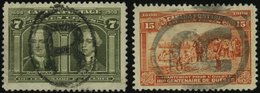 KANADA 88,90 O, 1908, 7 Und 15 C. Quebec, 2 Werte Mit R-Stempel, Feinst/Pracht, Mi.165.- - Kanada