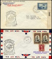 KANADA 211,214 BRIEF, 11.4.1942, Erstflug MONTREAL-QUEBEC Und Am 16.4. Rückflug, 2 Prachtbriefe - Canadá