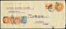 MEXIKO U.a.339 BRIEF, 1914, 5 C. Orange Ganzsachenumschlag Mit Revolutions-Zusatzfrankatur Mit 5 C. Orange Aufdruck GOBI - Mexiko