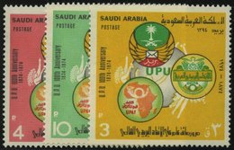 SAUDI-ARABIEN 554-56 **, 1974, Weltpostverein, Prachtsatz, Mi. 190.- - Arabie Saoudite