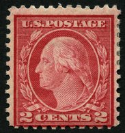 USA 224W2C *, Scott 546, 1921, 2 C. Washington, Ohne Wz., Gezähnt L 11, Rollendruck (W2), Falzreste, Pracht, $ 105 - Altri & Non Classificati