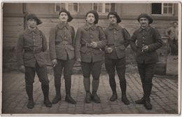 Carte Photo Militaria Soldats 14 ème BCA Chasseurs Alpins 1924 - Regiments