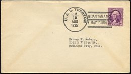 FELDPOST 1935, Brief Mit K1 Des US-Kriegsschiffes U.S.S. TRENTON Aus Guantanamo, Pracht - Usados