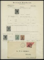 SLG. ÜBERSEE *,o,Brief , 1866-89, Alter Kleiner Sammlungsteil Mittelamerika Von 88 Werten Und 2 Belegen (u.a. Halbierung - Other & Unclassified