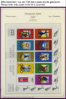 SPORT **,Brief , Umfangreiche Sammlung Olympische Spiele 1980 In 3 Spezialalben Der Deutschen Sporthilfe Mit Kleinbogen, - Otros & Sin Clasificación