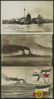 ALTE POSTKARTEN - SCHIFFE KAISERL. MARINE BIS 1918 S.M.S. Derfflinger, 3 Ungebrauchte Karten - Warships