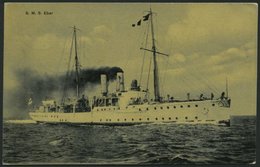 ALTE POSTKARTEN - SCHIFFE KAISERL. MARINE BIS 1918 S.M.S. Eber, Eine Gebrauchte Karte - Krieg