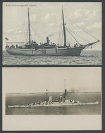 ALTE POSTKARTEN - SCHIFFE KAISERL. MARINE BIS 1918 S.M.S. Hyäne, Und Hardenburg 2 Karten, Eine Gebraucht - Guerre