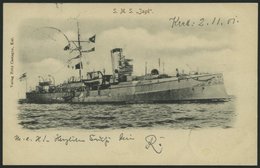 ALTE POSTKARTEN - SCHIFFE KAISERL. MARINE BIS 1918 S.M.S. Jagd, Eine Gebrauchte Karte Aus Kielvon 1901 - Warships