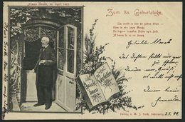 ALTE POSTKARTEN - PERSÖNLICHKEITEN Klaus Groth, Zum 80. Geburstag Aus Schleswig, Lithokarte Von 1899 - Attori